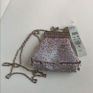 Cache beaded lavender evening purse